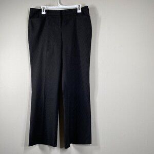 New York & Company Dress Pants Women's 10 Mid Rise Black Stripes Office